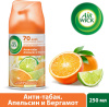 Сменный баллон для освежителя воздуха Air Wick Анти-табак Апельсин и бергамот 250 мл