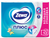Туалетная бумага Zewa Плюс 2 слоя Свежесть океана, 12шт